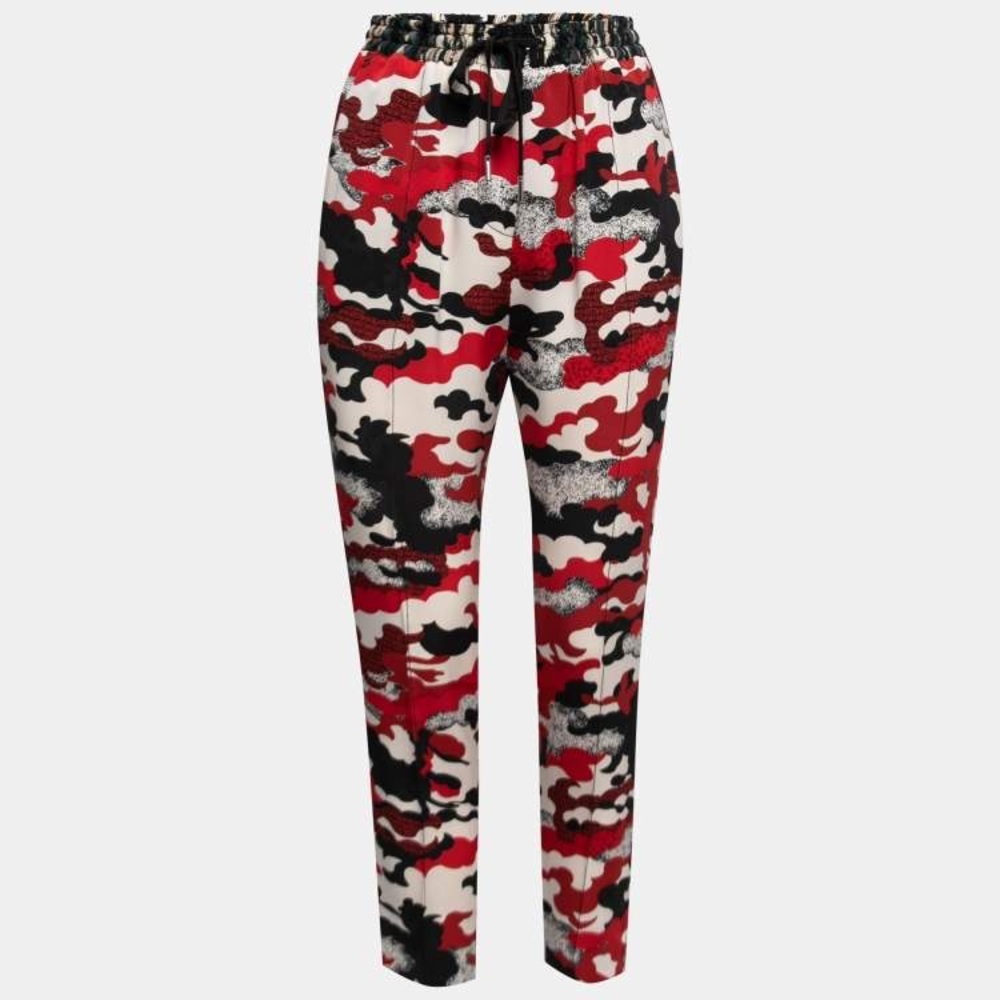 Louis Vuitton 2018 Unisex Silk Printed Drawstring Trousers
